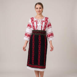 Ie traditionala Costum popular format din catrinta , brau si ie - Paula