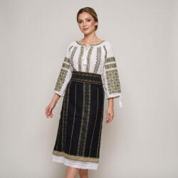 Ie traditionala Costum popular format din catrinta , brau si ie - Ana