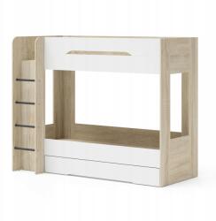 Homlando Emeletes ágy Samoa 100 x 204 cm sonoma tölgy fehér matt mezzanine (5903769752225)
