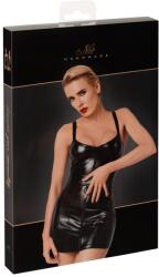 Noir Rochie Project Fetish Mini Neagră Powerwetlook cu Curea și Inel - Negru , XL