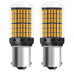 LEDprojektor. pl 2 db-os Led izzó szett PY21W BAU15S Canbus Narancssárga Irányjelző 18W