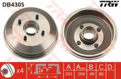 TRW Fékdob Ford Fiesta 00-02 (+abs)