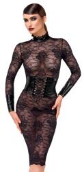 Noir Rochie Kink Royal din Dantelă Neagră cu Detalii Powerwetlook - Negru , S