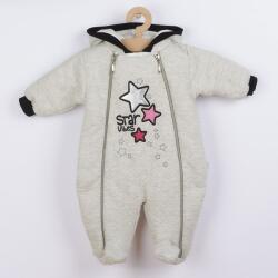 KOALA Combinezon de iarnă pentru bebeluşi cu glugă Koala Star Vibes, roz, mărime 68 (4-6l)