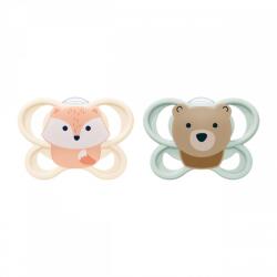 Nuk Sucțiuc NUK Perfect Match Air FOX/URSO 0-2 luni 2 bucăți box, mărime 0-2 m