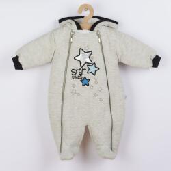 KOALA Combinezon de iarnă pentru bebeluşi cu glugă Koala Star Vibes albastru, mărime 74 (6-9lr)