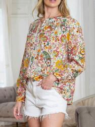 Shein Többszínű Mintás Gombos Hosszú Ujjú Ing Shein 44