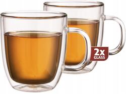Maxxo Extra Tea termosz pohár 480 ml, dupla falú boroszilikát üveg 2 db (7044216128946)