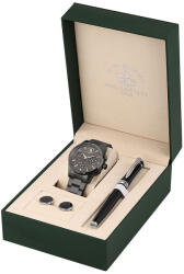 Santa Barbara Polo & Racquet Club Gift Set - Ceas Barbatesc Quartz Antracit SB. 1.10678-5 (SB.1.10678-5) Ceas