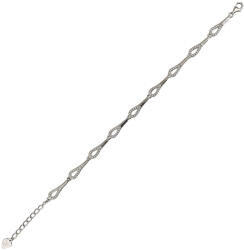 THIA Jewelry Bratara argint lacrima cu zirconii albe Thia (2202-IPK169-2)