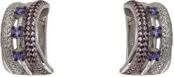 THIA Jewelry Cercei argint eleganti cu zirconiu mov Thia (SET6462C-21)