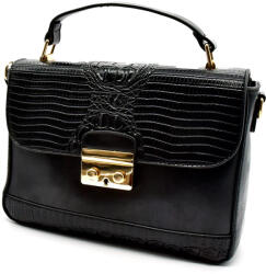 Laura Poseta Athena Din Piele Ecologica Neagra (EN128-23)