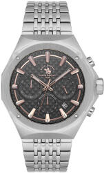 Santa Barbara Polo & Racquet Club Legend - Ceas Barbatesc Quartz Argintiu SB. 5.10005. 3 (SB.5.10005.3) Ceas