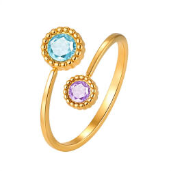 Thia Jewelry S. Steel Inel Inox Auriu Thia Jewelry S. Steel Dama (JC-RC1068-9-53)