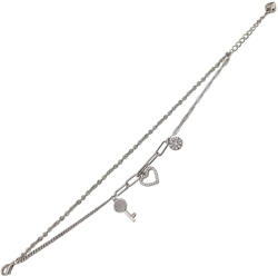Rankine Bratara argint dubla pandantive Charms (2408-TLY550-2)