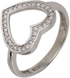Rankine Inel argint zirconii Big heart, marime 54 (2502-TLY157-54-2)