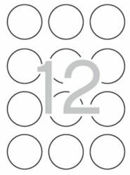 APLI Etikett, 60 mm kör, színes, APLI, neon sárga, 240 etikett/csomag, (20 lap) (02866) (02866)