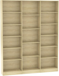 HOMCOM Bibliotecă 6 niveluri, Raft de depozitare cu 17 compartimente și rafturi reglabile, 149 x 23, 6 x 188 cm, Stejar | Aosom Romania (836-730V00AK) Biblioteca