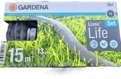 GARDENA Liano Life textile hose 1/2 inch, 15m set: highly flexible garden hose made of textile fabric, with PVC inner hose, no kinking, lightweight, weather-resistant (18445-20) (18445-20)