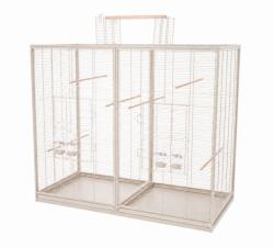 Inter-Zoo Pet Products Cușcă pentru păsări Verra 125, 5 x 61 x 109/127 cm BEJ