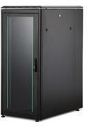 ASSMANN Rack Unique 19" 26U 1342x600x1000mm üvegajtós fekete álló rack szekrény (DN-19 26U-6/10-B-1)