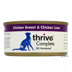 Thrive 6x75g Thrive Complete nedves macskatáp - Csirkemell & máj