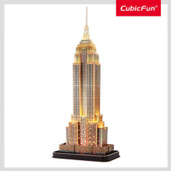 CubicFun - Puzzle 3D led Empire State Building 37 piese - CUL539h (CUL539h)