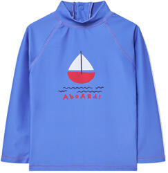 Losan Tricou de baie cu mânecă lungă pentru băieți, cu imprimeu de bărci, filtrat UV albastru (1455B2)