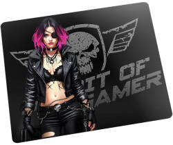 Spirit Of Gamer Egérpad - Phantom (420 x 330 x 4mm; varrott szélek; üveg felület; fekete) (SOG-PAD03VER) - itbay