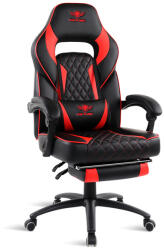 Spirit Of Gamer szék - MUSTANG Red (állítható dőlés/magasság; kihajtható lábtartó; max. 120kg-ig, piros) (SOG-GCMRE)