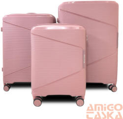 Zellia Polipropilén Bőrönd Ppb088 - Rosegold Szett (PPB088)