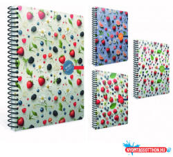  Spirálfüzet GIPTA Berry Notes 17x24cm keményfedeles 120 lapos vonalas 7214 (BAR_153901530)