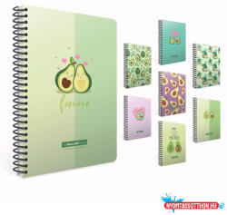  Spirálfüzet GIPTA Avocado A/6 kemény borítással 80 lapos vonalas 5997 (BAR_153901640)
