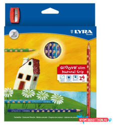  Színes ceruza 24/klt LYRA Groove Slim hegyezővel 2821240 (BAR_179510100)