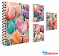  Spirálfüzet GIPTA Bobble book 17x24 cm keményfedeles borítással 100 lapos kockás 7428 (BAR_153902370)