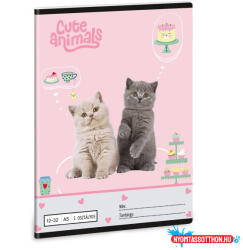  Füzet ARS UNA A/5 12-32 3. o. vonalas Cute animals-tea party 5532 (26) (BAR_150060544)