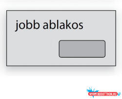 Boríték LA/4 szilikonos bélésnyomott jobb ablakos (AJ45x90mm) (BAR_073810000)