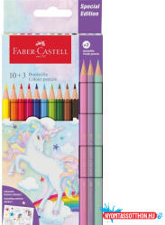  Színes ceruza 12/klt FABER -CASTELL hatszögletű 10+3db unikornis FC111219 (BAR_179120011)