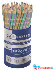  Grafit ceruza LYRA Groove háromszög metál 96db/pohár HB 1763962 (BAR_172471120)