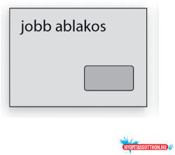  Boríték LC/6 öntapadós bélésnyomott jobb ablakos (AJ35x90mm) 254 (BAR_070800000)