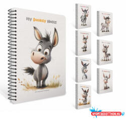  Spirálfüzet GIPTA Donkey Notes A/6 dombor nyomott borítással 80 lapos vonalas 7874 (BAR_153902520)