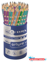  Grafit ceruza LYRA Groove háromszög pasztel 96db/pohár HB 1763961 (BAR_172471130)