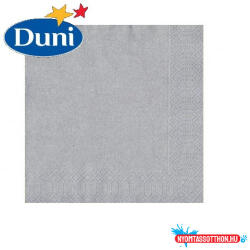  Szalvéta DUNI (33x33cm) 3 rétegű ezüst (20db/csg) (BAR_031930021)