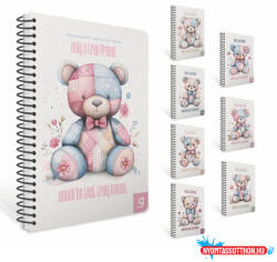 Spirálfüzet GIPTA Friend Book 17x24 cm karton borítással 80 lapos kockás 8441 (BAR_150902840)