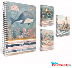  Spirálfüzet GIPTA Sea Book 17x24 cm karton borítással 80 lapos kockás 7632 (BAR_153901950)