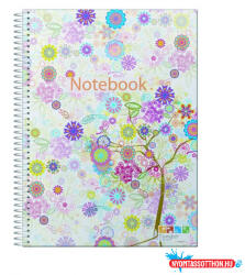  Spirálfüzet ANCOR Notebook A/4 120lap PP borító színregiszteres vonalas 68818 (BAR_153820205)