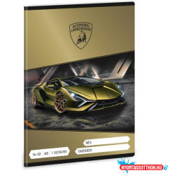  Füzet ARS UNA A/5 14-32 1. o. vonalas Lamborghini arany 5523 (26) (BAR_150060337)
