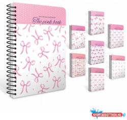  Spirálfüzet GIPTA Pink Book 17x24 cm karton borítással 100 lapos vonalas 8492 (BAR_153902400)