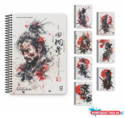  Spirálfüzet GIPTA Samurai 17x24 cm karton borítással 100 lapos kockás 8462 (BAR_150902740)