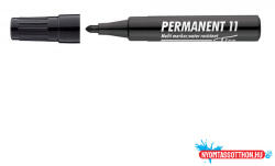  Marker ICO 11 permanent (3mm) kerekített végű fekete (BAR_224300013)